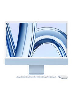اشتري iMac M3 24-Inch Display, M3 8 Core CPU- 10 Core GPU Processor/24GB RAM/2TB SSD/Intel Iris XE Graphics/macOS English/Arabic Blue في الامارات