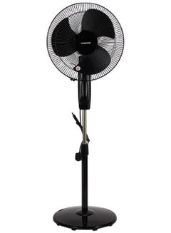 Buy 16-Inch High Speed Stand Fan Pedestal Design With 3 Blades For Strong Wind And 3-Speed Level 0.01 L 0.01 W OMF1869 Black in UAE