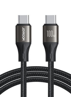 اشتري A25 100W USB-C/Type-C to USB-C/Type-C Fast Charge Data Cable 1.2m Black في مصر