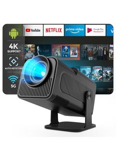 Buy Mini Andorid Portable Projector, Natvie 1080P Smart Projector FHD 4K Supported 300 ANSI Lumens With Wifi 6, Auto Keystone 180 Degree Rotation Home Theater Outdoor Video Projector PROJ-WO-88-AN Black in UAE