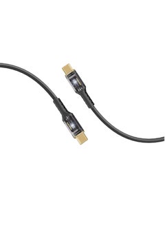 اشتري USB-C To USB-C Cable Fast-Charging 100W Power Delivery With Transparent Tips Black في السعودية