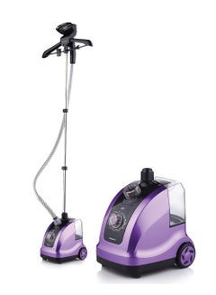 اشتري Standing Garment Steamer For Clothes,1.3Ltr Water Tank For Continuous Steaming, Aluminum Pole, Coat Hanger, Steamer For Wrinkles And Creases 1.3 L 1950 W GSM 6010 Purple/Black في السعودية