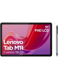اشتري Tab M11 11-Inch Luna Grey 4GB RAM 128GB 4G LTE With Folio Case & Lenovo Pen في الامارات