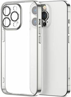 Buy Crystal Clear Case for iPhone 13 Pro, [Not Yellowing] [Camera Protection] [Military Grade Drop Tested] Transparent Shockproof Protective Phone Case Soft Silicone Slim Cover Silver in Egypt