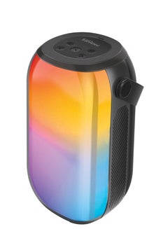 اشتري RGB Bluetooth Speaker, 20W True Wireless Portable Speaker with Colorful RGB Lights, 4H Long Battery Life, Water-Resistance, Top Handle, Micro SD Card Slot and USB Media Port Black في السعودية