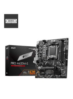 Buy MSI PRO A620M-E AM5 mATX Motherboard, AMD A620 Chipset, 2x DDR5 / 96GB Max Memory, 1x PCI-E x16, 1x M.2, RTL8111H Gigabit LAN, 2x USB 3.2 Type-A, 1x HDMI / 1x VGA | 911-7E28-001 in UAE