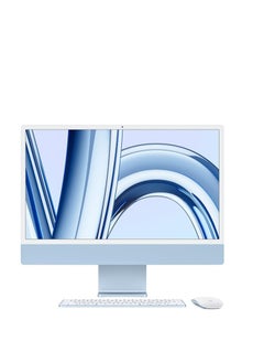 اشتري كمبيوتر سطح مكتب iMac AIO مقاس 24 بوصة مع شريحة M3 وشاشة Retina بدقة 4.5K ووحدة معالجة مركزية ثماني النواة ووحدة معالجة رسومية ثماني النواة وذاكرة وصول عشوائي سعتها 16 جيجابايت ومحرك أقراص SSD سعة 512 جيجابايت ولوحة مفاتيح Magic ENG مع Touch ID وMagic Mouse ونظام التشغيل macOS في الامارات