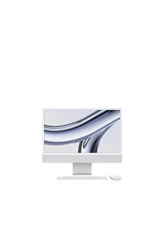 اشتري 24" iMac AIO Desktop Computer With M3 Chip, 4.5K Retina Display, 8-Core CPU And 10-Core GPU, 24GB RAM, 1TB SSD, Magic ENG K/B w/ Touch ID & Magic Mouse, macOS, Silver English Silver في الامارات