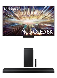 Buy 65 Inch Neo QLED 8K QA65QN800DUXEG Tizen OS Smart TV‎ - Graphite Black + Free Samsung Soundbar Q700SB + 6 Months Watch it and Shahid Subscription - QA65QN800DUXEG Graphite Black in Egypt
