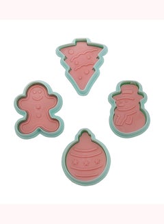 اشتري Celebration Cookie Cutter, 4pcs ABS Moulds, RF10969 | Cookie Cutter with Handle | 3D Design Cookie Mould | Baking Tools for Kitchen | Kids Cookie Cutter Multicolour 6x5.5x4.5cm في الامارات