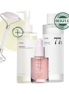 Buy Set - ( Pore Control Cleansing Oil - Niacinamide Serum & 77% Soothing Toner I pH 5.5 - Peach Serum - Face Massager )  - Korean Facial Skin Trouble Care - Calming Skin - Refreshing - Hydrating 480ml in UAE
