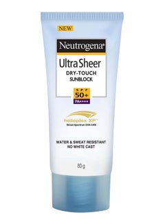 Buy Ultra Sheer Dry-Touch Sunblock Sunscreen SPF 50+, PA+++ | UVA/UVB Protection | Water-Resistant 80ggrams in UAE