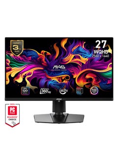 Buy MAG 271QPX E2 Gaming Monitor, 27" WQHD QD-OLED Display, 240Hz Refresh Rate, 0.03ms (GtG) Response Time, Adaptive Sync Technology, 1.07b Color Support,  9S6-3CD89T-021 Black in Saudi Arabia