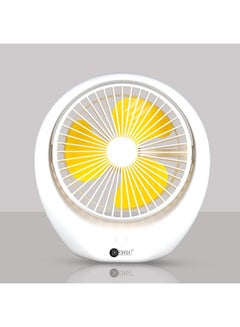 Buy AFRA Portable Compact Fan, 3.7V, 6’’, 1800mAh, With Carrying Handle, Rechargeable, Adjustable, Wide Angle Coverage, Low Noise, Power Saving, Overcharge Protection, With 2 Year Warranty AF-1010USBF White in UAE