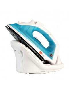 اشتري AFRA Cordless Steam Iron, 1600 W, Ceramic Coat Soleplate, Quick Reheat, Water Level Indicator, Overheat Protection, White/Blue, G-MARK, ESMA, ROHS, and CB Certified, AF-1600IRBL, with 2 years Warranty 100 ml 1600 W AF-1600IRBL White & Blue في الامارات