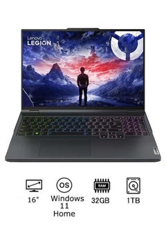 Buy Legion Pro 5 Laptop With 16-Inch Display, Core i7-14650HX Processor/32GB RAM/1TB SSD/Intel Iris XE Graphics/Windows 11 English/Arabic Onyx Grey in UAE