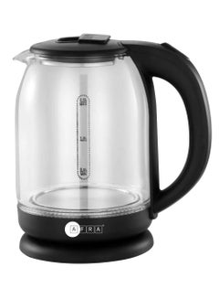 اشتري AFRA Electric Glass Kettle, 1500W, 1.8L, Strong Glass Body, 360° cordless electric jug, Overheat protection with Automatic cut-off, LED Indicator, CB Certified, AF-1820KTGL, with 2 years warranty, 1.8 L 1500 W AF-1820KTGL Black/Clear في الامارات