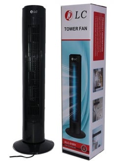 اشتري Electric Stand Tower Fan With Remote Controller, 3 Speed Control, 3 Modes 31051 Black في السعودية
