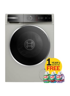 اشتري Front Load Washing Machine 1600 RPM, Made In Germany + Free 12 x 1 Liter Of Persil Detergent 10 kg 2300 W WGB2560XGC Silver Inox في الامارات