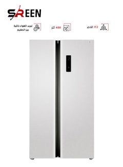 Buy Double Door Refrigerator 17.2 Feet 488 L SRTM-520NF Silver in Saudi Arabia