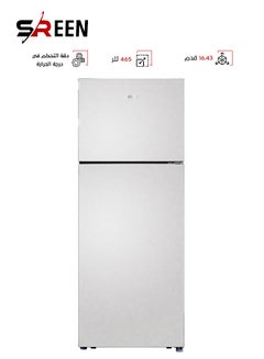 Buy Double Door Refrigerator 16.43 Feet 465 L 100 W SRTM-465NF Silver in Saudi Arabia