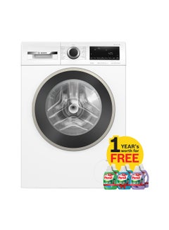 Buy 9 KG Front Load Washing Machine, Series 4, 1400 RPM, EcoSilence Drive Motor, German Engineering + Free 12x1 Litre of Persil Detergent 9 kg 2300 W WGA14400GC White in UAE