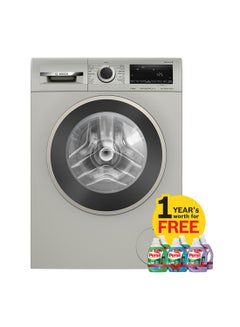 Buy 9 KG Front Load Washing Machine, Series 4, 1400 RPM, EcoSilence Drive Motor, German Engineering + Free 12x1 Litre of Persil Detergent 9 kg 2300 W WGA1440XGC Silver in UAE