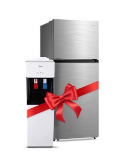 Buy 580L Gross Top Mount Double Door Refrigerator, 2 Doors Frost Free + Water Dispenser, Top Loading, 3-Taps Equipped With Hot Cold , Floor Standing, Child Safety Lock YL1675S-W 580 L MDRT580MTE46 Silver in UAE