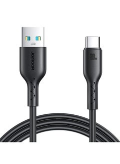 Buy SA26-AC6 USB-A to Type-C Data Cable 100W, 1M - Black in Egypt