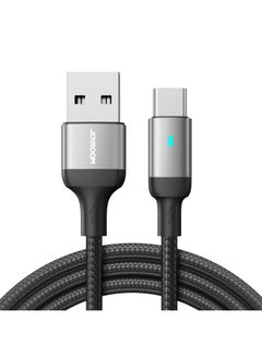 Buy S-UC027A10 3A Nylon USB-A to Type-C Cable, 1.2M - Black in Egypt
