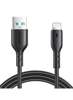 Buy A26 3A USB-A to Lightning Fast Charging Data Cable, 1M - Black in Egypt