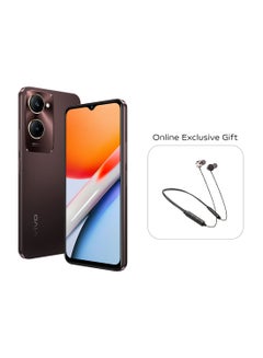 Buy Y18 4G Dual SIM Mocha Brown 6GB RAM & 128GB ROM With Online Exclusive Gift Neck Band - Middle East Version in Saudi Arabia