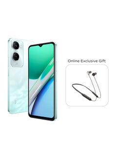 اشتري Y18 4G Dual SIM Wave Aqua 6GB RAM & 128GB ROM With Online Exclusive Gift Neck Band - Middle East Version في الامارات