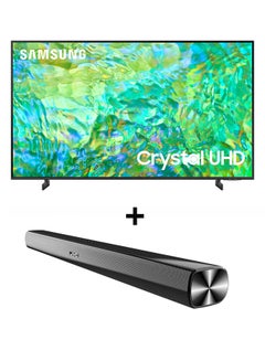 Buy Smart TV, Crystal UHD 4K, CU8000, 50 Inch, 2023, Crystal Processor 4K, Airslim, Dynamic Crystal Color UA50CU8000UXZN+ 2.0CH Soundbar Plus Bluetooth, Usb, Fm Radio With 600W PMPO 50CU8000+THN322B Titan Gray in UAE