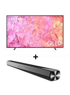 اشتري 50 Inch QLED 4K Smart TV 2023 QA50Q60CAUXZN+ 2.0CH Soundbar Plus Bluetooth, Usb, Fm Radio With 600W PMPO 50Q60C+THN322B Titan Gray في الامارات