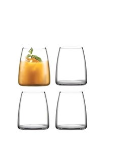 اشتري Pasabahce Pinot Old Fashion -495ml Set of 4 Cups-Turkey Made Clear في مصر