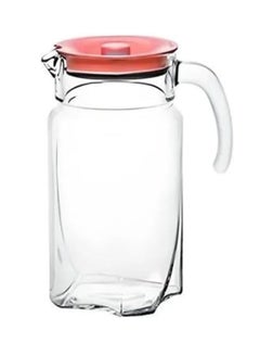 Buy Pasabahce Luna Glass Jug with Pink Lid 1700ml in Egypt