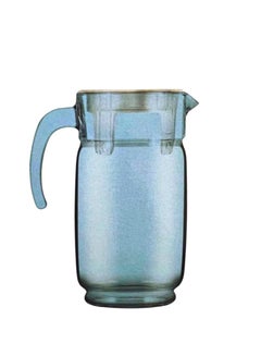 اشتري Pasabahce Aquatic Turquoise Glass Jug with Acrylic Transparent Cover 1650ml-Turkey Made في مصر