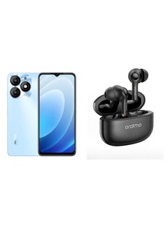 Buy ITEL A70 Dual SIM Azure Blue 4+8GB RAM 256GB 4G with free gift Oraimo FreePods 3C ENC Calling Noise Cancellation Long Playtime True Wireless Earbuds Black in Egypt