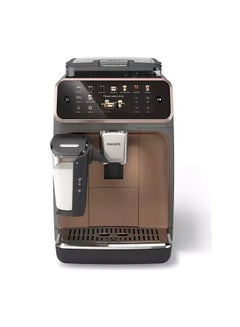 اشتري Series 5500 Fully Automatic Latte Go Espresso Machine, Silent Brew Technology Quick Start Aromatic Coffee From Freshly Ground Beans 20 Hot And Iced Drinks 5 L 1500 W EP5544_80 Black/Brown في مصر