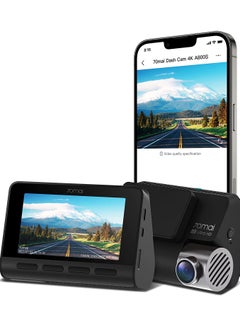 Buy 4K Smart Dash Cam A800, Imx415 Native True 4K Resolution, Built-In Gps & Adas, Wifi, G-Sensor, 3" Ips Screen, Ios/Android App in UAE