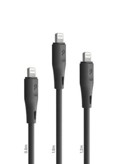 اشتري PVC 3 in 1 Lightning Cable ( 0.6m / 1.2m / 1.8m ) 2.4A Black في الامارات