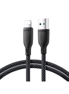 Buy SA34-AL3 USB-A to Lightning Fast Charging Data Cable, 3A, 1m - Black in Egypt