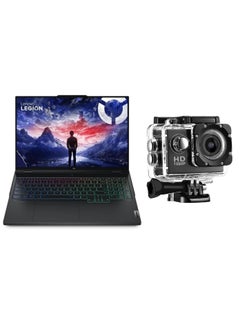 اشتري Legion 7 Pro Gaming Laptop With 16-inch Display, Core i9-14900HX Processor/64GB RAM/4TB SSD/12GB NVIDIA RTX 4080 Graphics Card/Windows 11 With FREE Sports Action Camera English Eclipse Black في الامارات