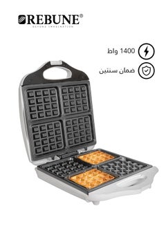 Buy Electric Waffle Maker 1400 W RE-5-066 White in Saudi Arabia