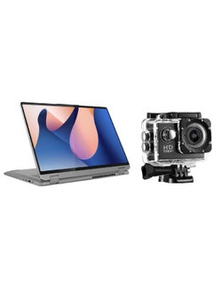 Buy Flex 5 2 in 1 Laptop 16-Inch Display, Core i7-1355U Processor/16GB RAM/1TB SSD/Intel Iris Xe Graphics/Windows 11 With FREE Sports Action Camera English Arctic Grey in UAE