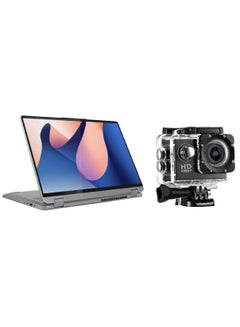 Buy Flex 5 2 in 1 Laptop 16-Inch Display, Core i7-1355U Processor/16GB RAM/2TB SSD/Intel Iris Xe Graphics/Windows 11 With FREE Sports Action Camera English Grey in UAE