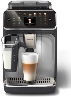 اشتري Series 5500 Fully Automatic LatteGo Espresso Machine, SilentBrew Technology Quick Start Aromatic Coffee From Freshly Ground Beans 20 Hot And Iced Drinks 5 L 1500 W EP5546/70 Black في مصر