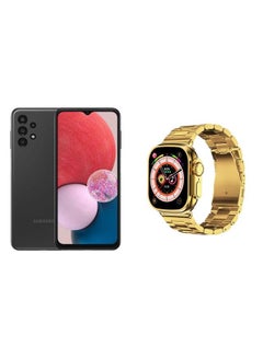 اشتري Galaxy A13 Dual SIM Black 4GB RAM 64GB 4G - International Version with a gift Smart watch AMAX Ultra 9 Gold في مصر