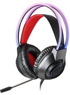 اشتري Redragon H231 Scream Wired Gaming Headset, Stereo Surround Sound, 40mm Drivers, Leather Foam Ear Pads, Noise-canceling Microphone, Multi-Platforms Headphone, Works with PC/PS4/5/NS/Xbox-one, Black في مصر